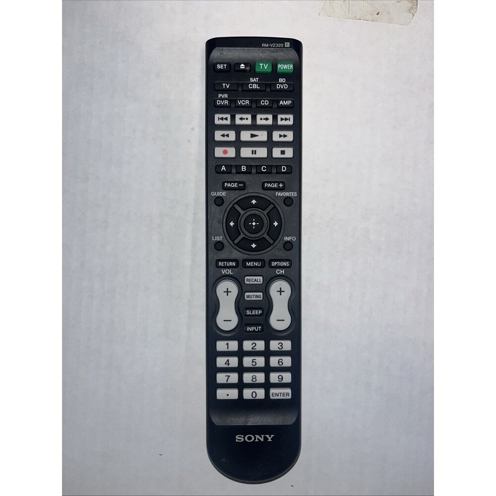 Genuine Sony RM-VZ320 7 Device Universal Remote Control RMVZ320 Used Works Clean